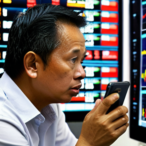 Home 9 **Image 1 Prompt:** A dynamic visual portraying the transition from market anxiety to financial stability. On the left, chaotic, red stock market charts and a worried Malaysian individual nervously checking a digital device. On the right, a calm, confident Malaysian investor looking contentedly at a well-structured, diversified financial 'fortress' or stable portfolio, subtly built from various asset icons like stocks, bonds, property, and gold. Integrate Malaysian Ringgit symbols. The overall mood shifts from turbulence to secure tranquility.
