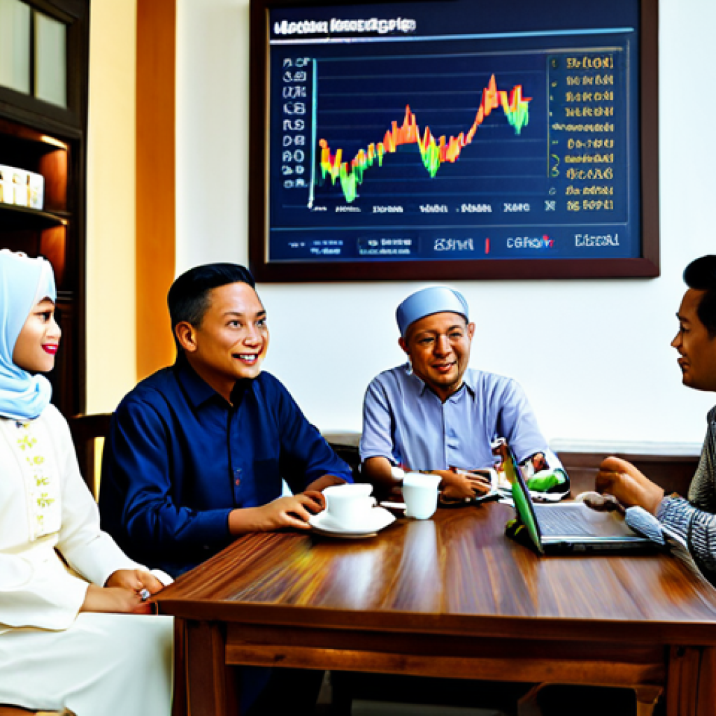 자산배분과 재무 상담의 필요성 - Investment Landscape**
"A Malaysian family, fully clothed in modest traditional attire, discussing ...