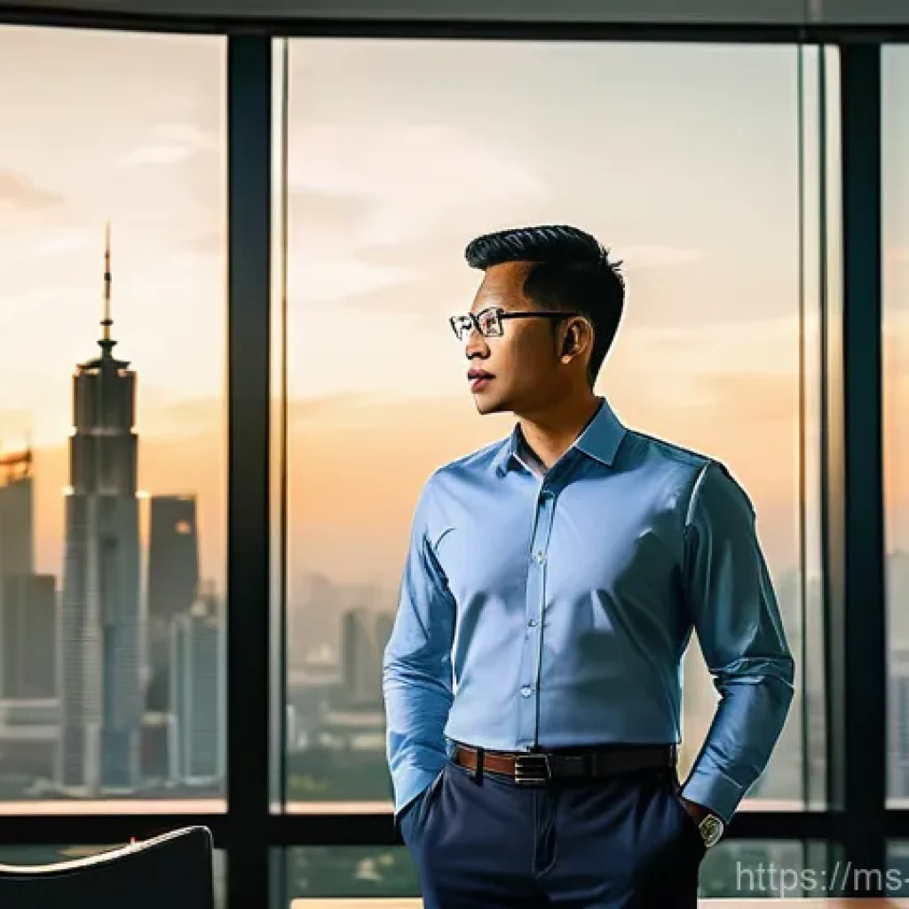 부동산과 주식의 자산배분 기초 - **Prompt:** A diverse Malaysian professional in their mid-30s, dressed in smart-casual business atti...